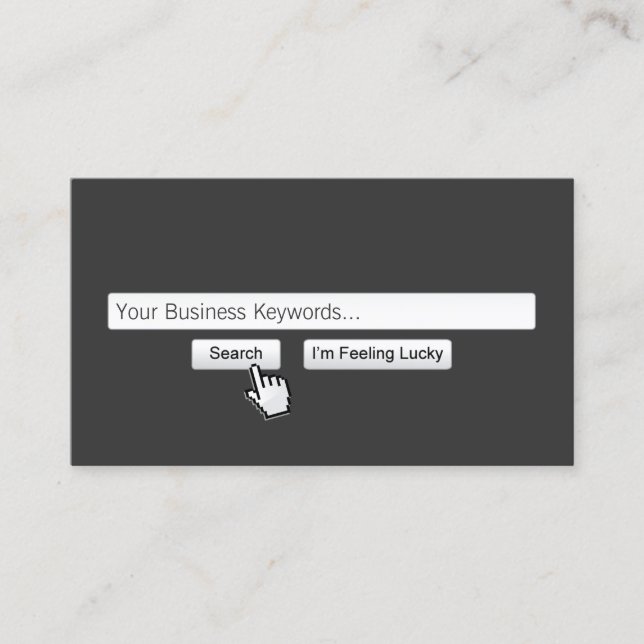 Google Search Bar Keywords Professional Business Card (Front)