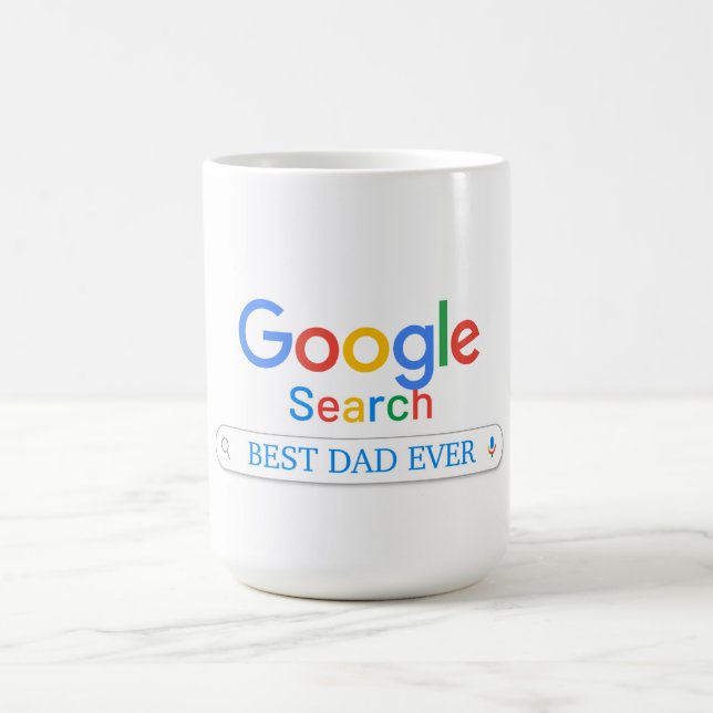Google Search Engine Colour Best Dad Ever  Coffee Mug (Center)