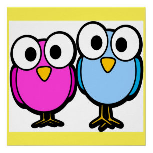GOOGLY EYED BIRD FRIENDS POSTER