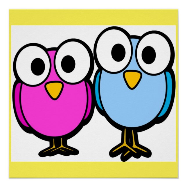 GOOGLY EYED BIRD FRIENDS POSTER (Front)