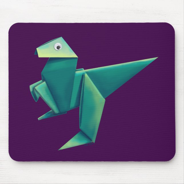 Googly-Eyed Origami Raptor Mouse Mat (Front)