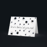 Googly Eyes Black and White Birthday Card<br><div class="desc">This fun greeting card features the always super cute and fun classic black and white googly eyes. Reminiscent of polka dots but laid out in a sporadic fashion. 

Check out my store for more customisable greeting cards!</div>