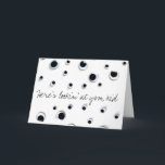 Googly Eyes Black and White Birthday Card<br><div class="desc">This fun greeting card features the always super cute and fun classic black and white googly eyes. Reminiscent of polka dots but laid out in a sporadic fashion. 

Check out my store for more customisable greeting cards!</div>