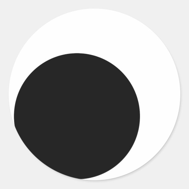 Googly Eyes (border) Classic Round Sticker (Front)