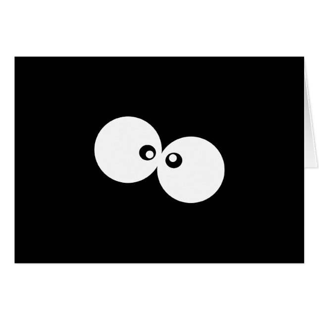 Googly Eyes, Funny Eyes, Black and White (Front Horizontal)