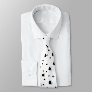 Googly Eyes Googily Black and White Funny Tie