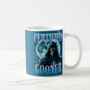 Goon Funny Gooning Meme Skeleton Certified Gooner Coffee Mug