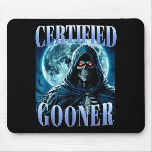 Goon Funny Gooning Meme Skeleton Certified Gooner  Mouse Mat
