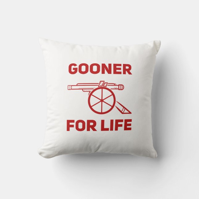 Gooner For Life Arsenal Cushion (Front)
