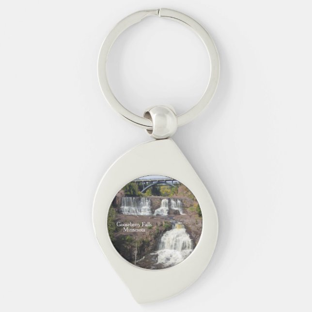 Goosberry Falls metal key chain (Front)