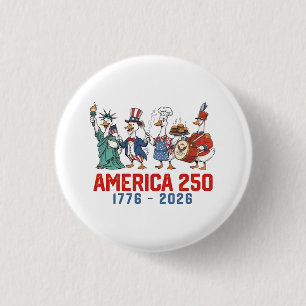Goose 4th Of July America 250th 1776 2026 3 Cm Round Badge