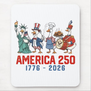 Goose 4th Of July America 250th 1776 2026 Mouse Mat