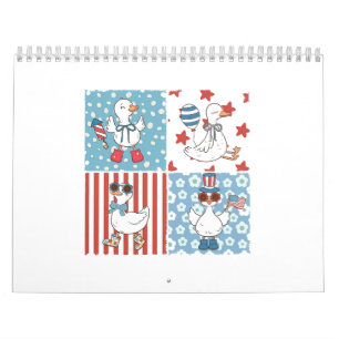  Goose American Usa Flag Memorial Day 4th Of July  Calendar