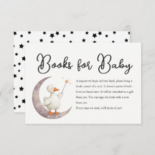 Goose Baby Shower Books Request card