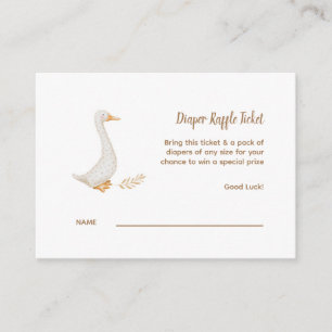 Goose Baby Shower Diaper Raffle Ticket Enclosure Card