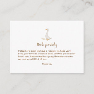 Goose Baby Shower Enclosure Card
