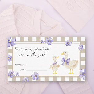 Goose baby shower - guess how many candies  enclosure card