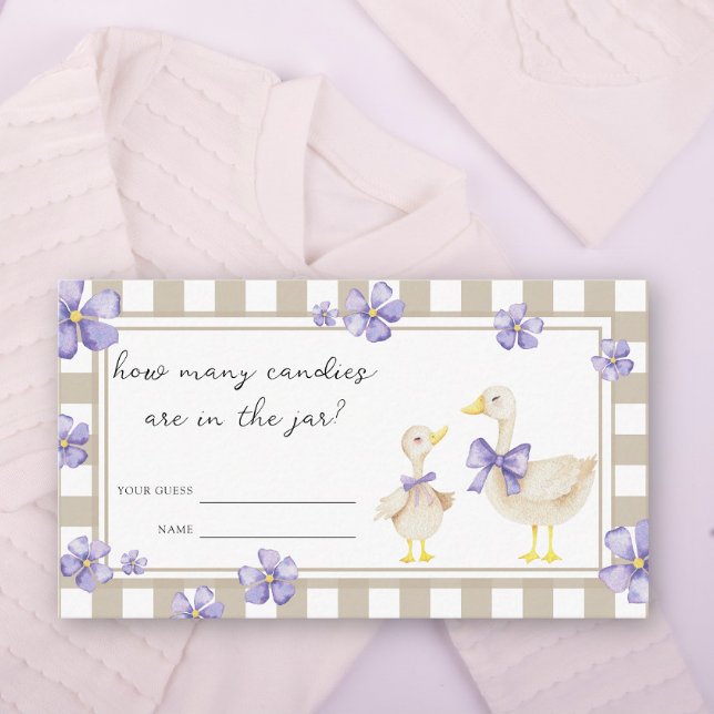 Goose baby shower - guess how many candies  enclosure card (Creator Uploaded)