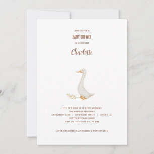 Goose Baby Shower Invitation Card