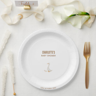 Goose Baby Shower Paper Plate