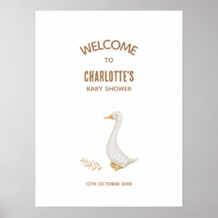 Goose Baby Shower Welcome Sign