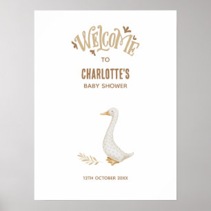 Goose Baby Shower Welcome Sign