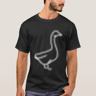 Goose Badge Patch Line Icon Outline T-Shirt
