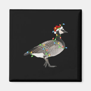 Goose Bird Lover Xmas Santa Hat Goose Christmas Magnet