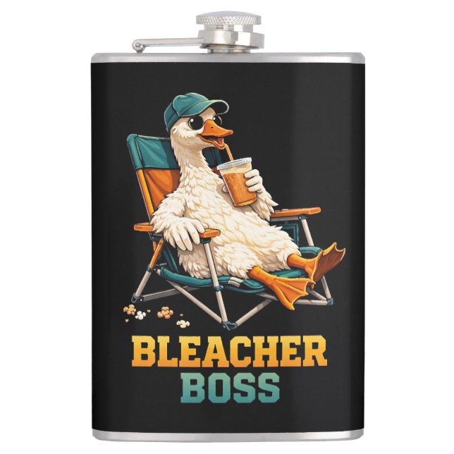 Goose Bleacher Boss Hip Flask (Front)