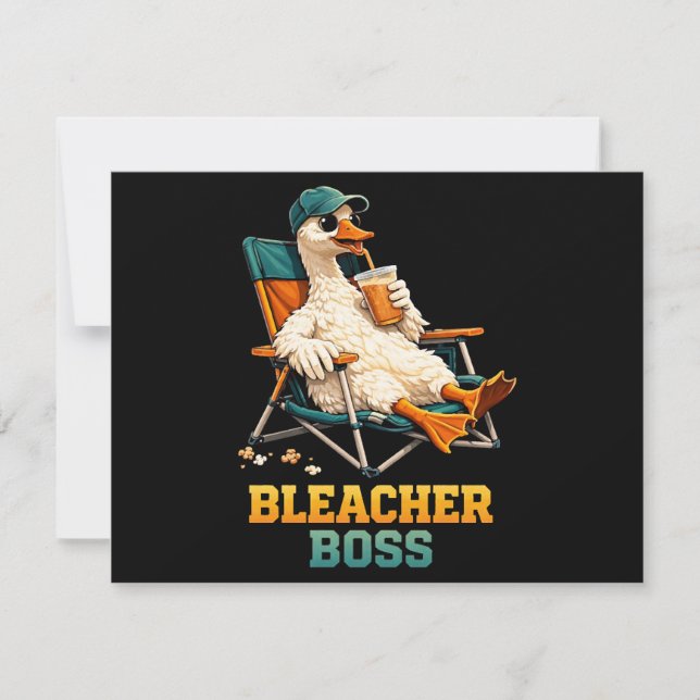 Goose Bleacher Boss Invitation (Front)
