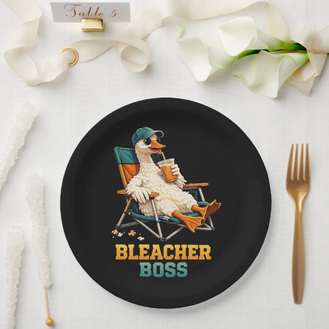Goose Bleacher Boss Paper Plate (Wedding)