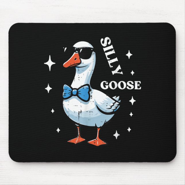 Goose Bow Tie Sungles Cool Silly Animal Men Boys K Mouse Mat (Front)