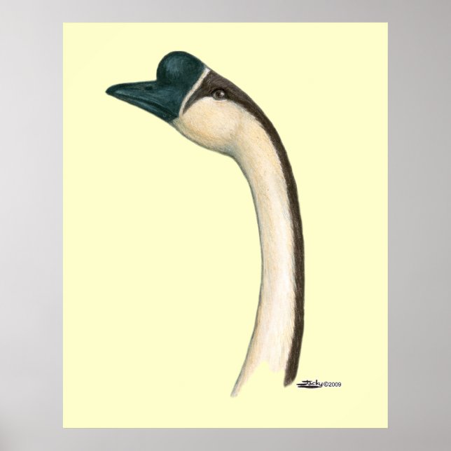 Goose:  Brown Chinese Head Poster (Front)