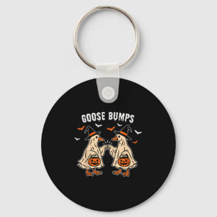 Goose Bumps Duck Pumking Halloween Funny Vintage Key Ring