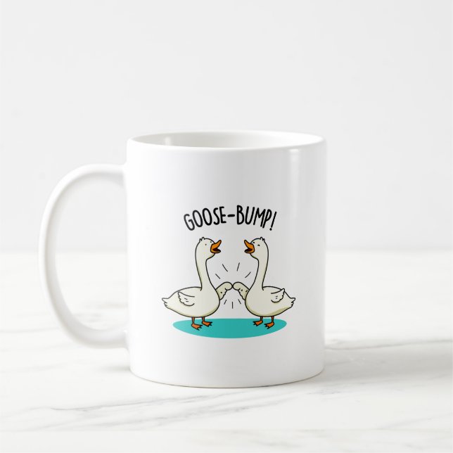Goose Bumps Funny Animal Pun  Coffee Mug (Left)