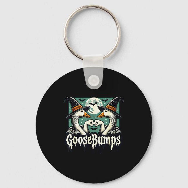 Goose Bumps Goosebumps Funny Geese Fist Bump Hallo Key Ring (Front)