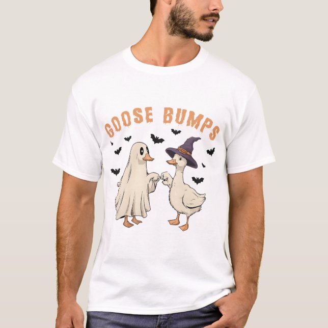 Goose Bumps Goosebumps Geese Fist Bump Hallo T-Shirt (Front)
