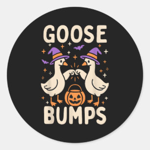 Goose Bumps Goosebumps Halloween Silly Meme Funny Classic Round Sticker