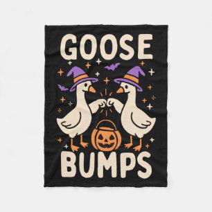 Goose Bumps Goosebumps Halloween Silly Meme Funny  Fleece Blanket