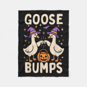 Goose Bumps Goosebumps Halloween Silly Meme Funny  Fleece Blanket