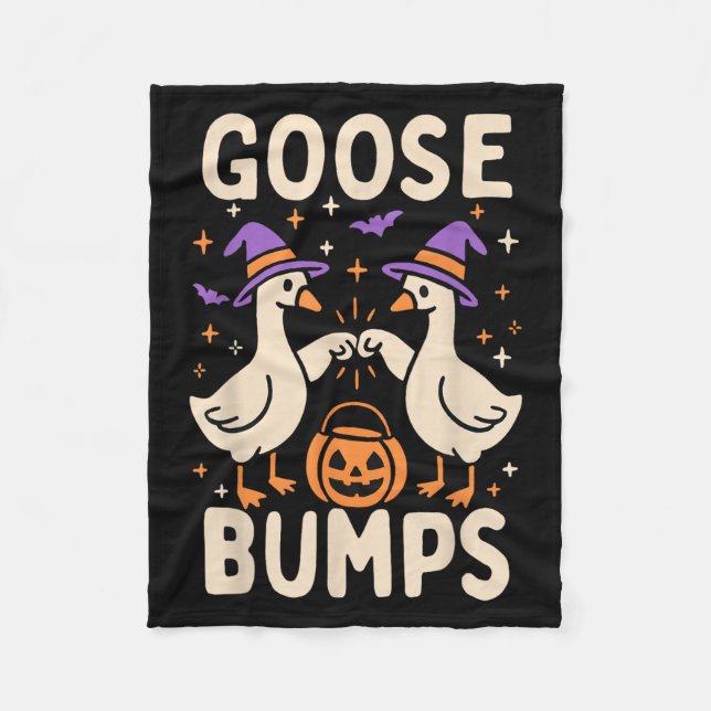 Goose Bumps Goosebumps Halloween Silly Meme Funny  Fleece Blanket (Front)