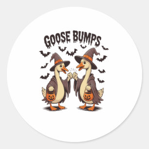Goose Bumps Halloween Witch Fall Classic Round Sticker