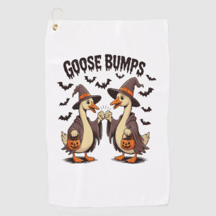 Goose Bumps Halloween Witch Fall Golf Towel