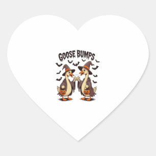 Goose Bumps Halloween Witch Fall Heart Sticker