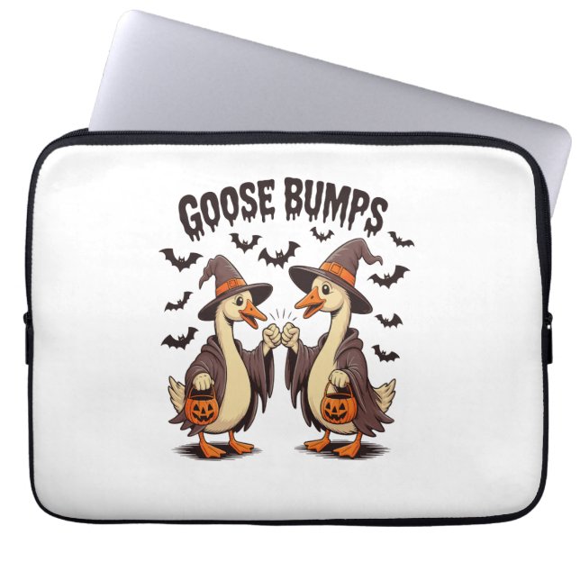 Goose Bumps Halloween Witch Fall Laptop Sleeve (Front)
