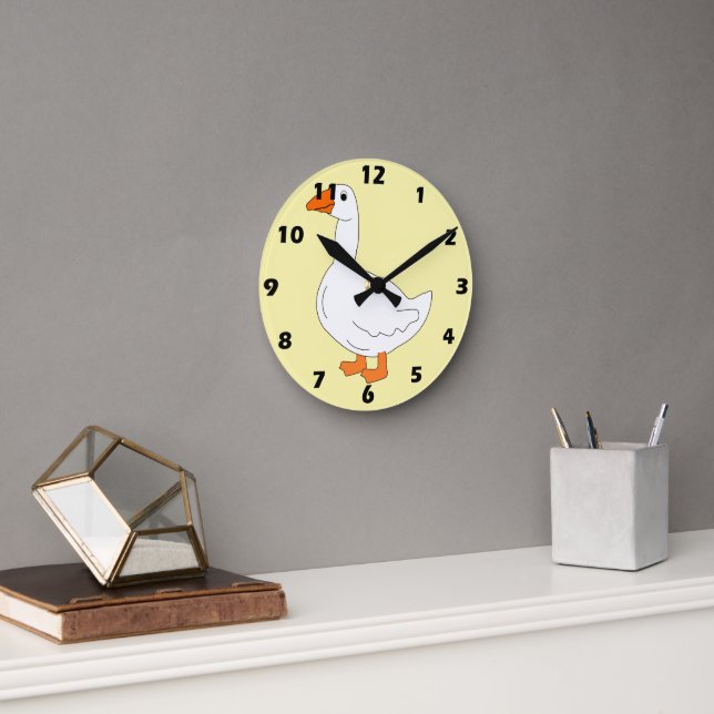 Goose Design Round Clock (Office)