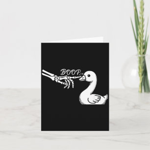 Goose Duck Skeleton Hand Boop Halloween Pet Women Card