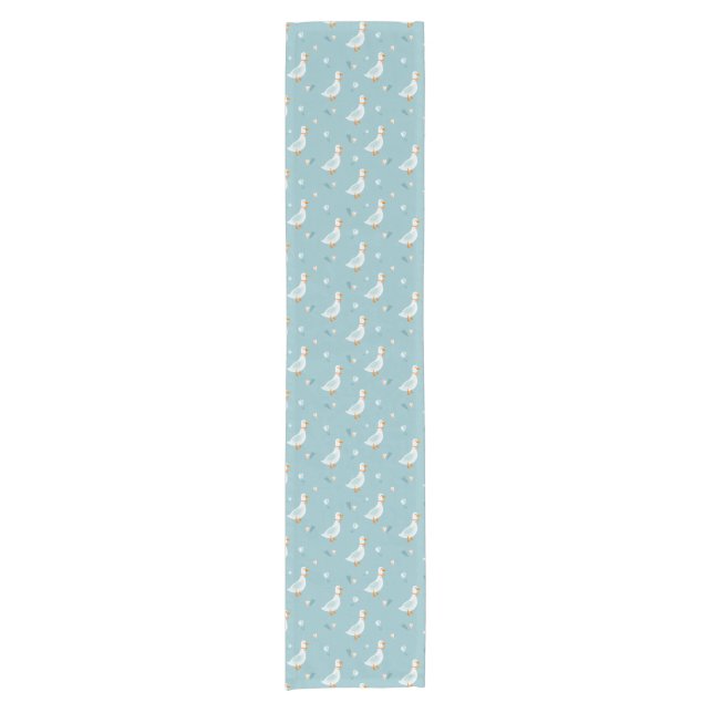 Goose easter and spring kitchen design short table runner (Front)
