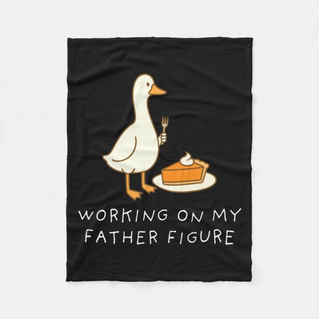 Goose Eating E For Two Couple Working On My Father Fleece Blanket (Front)