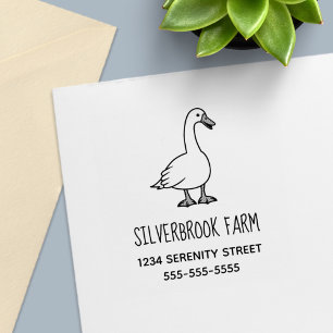 Goose Farm Business Address Self-inking Stamp